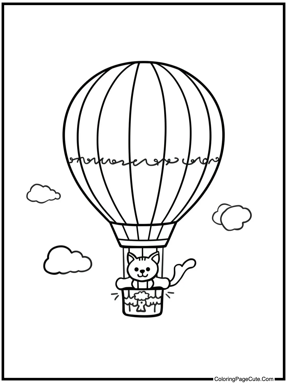 on a hot air balloon