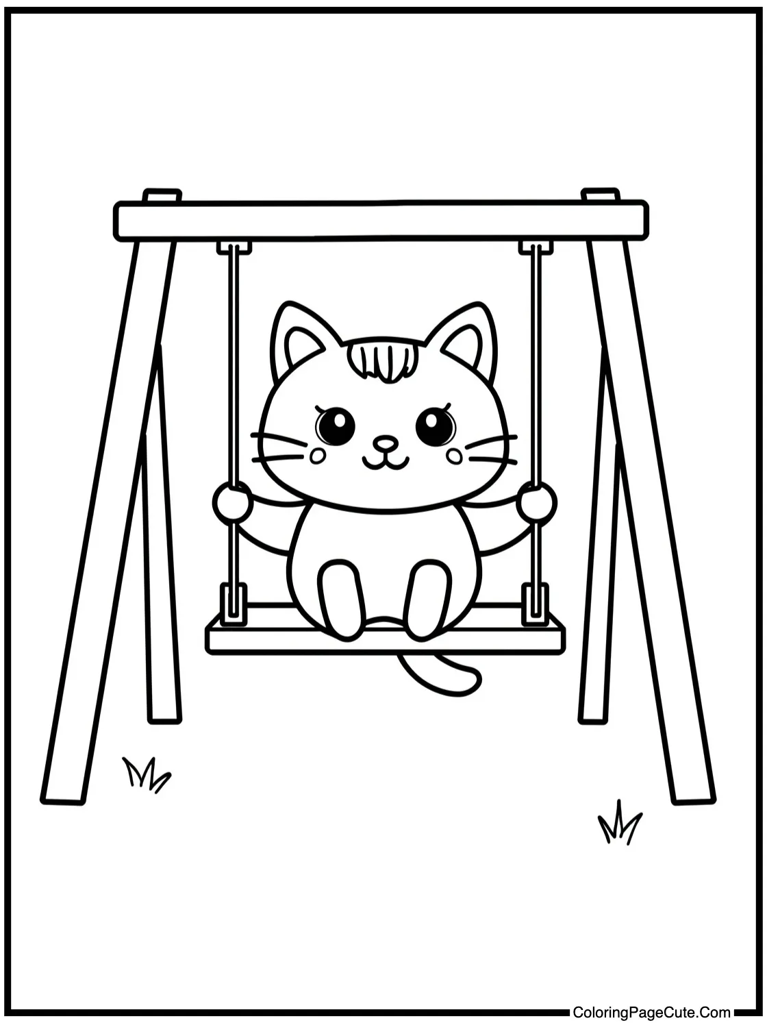 on a swing set