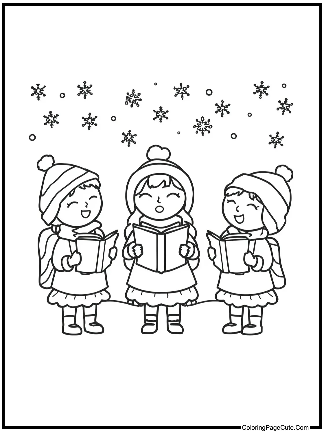 carolers singing joyfully