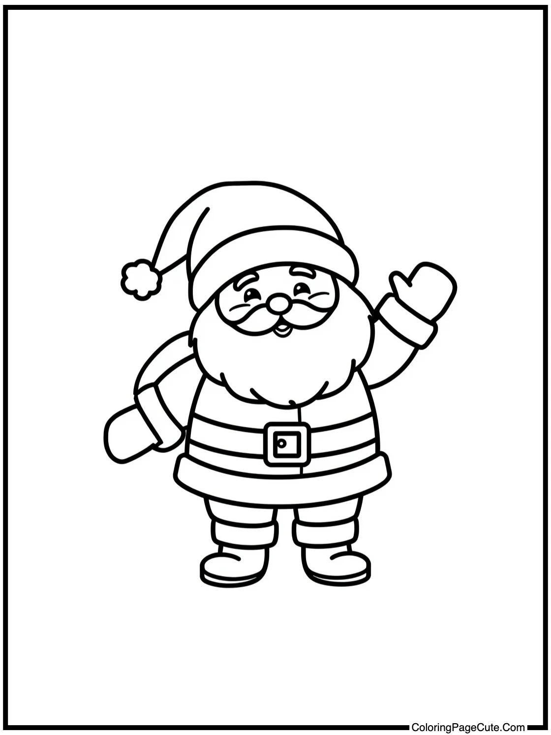 Santa waving happily