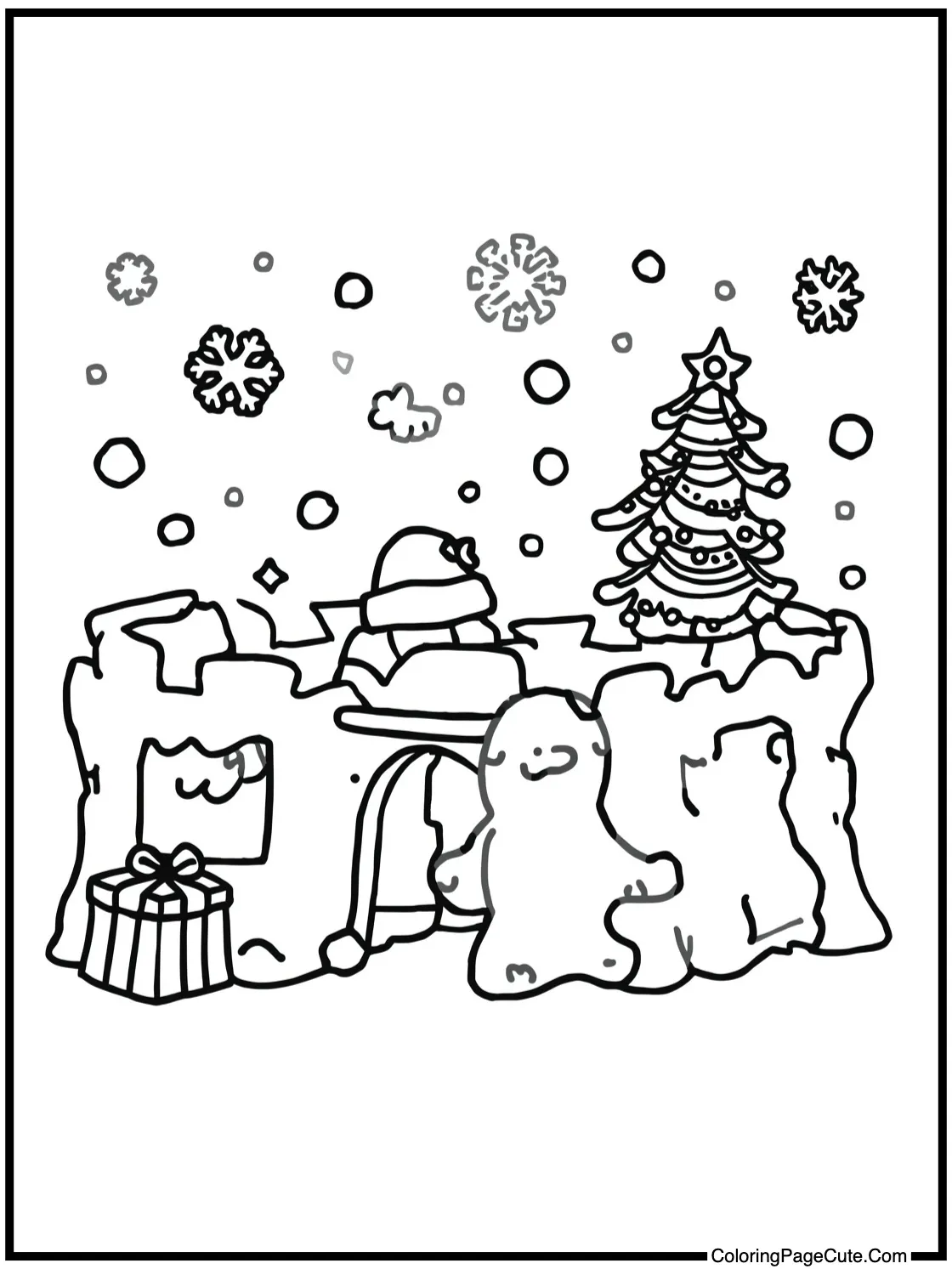 building a snow fort