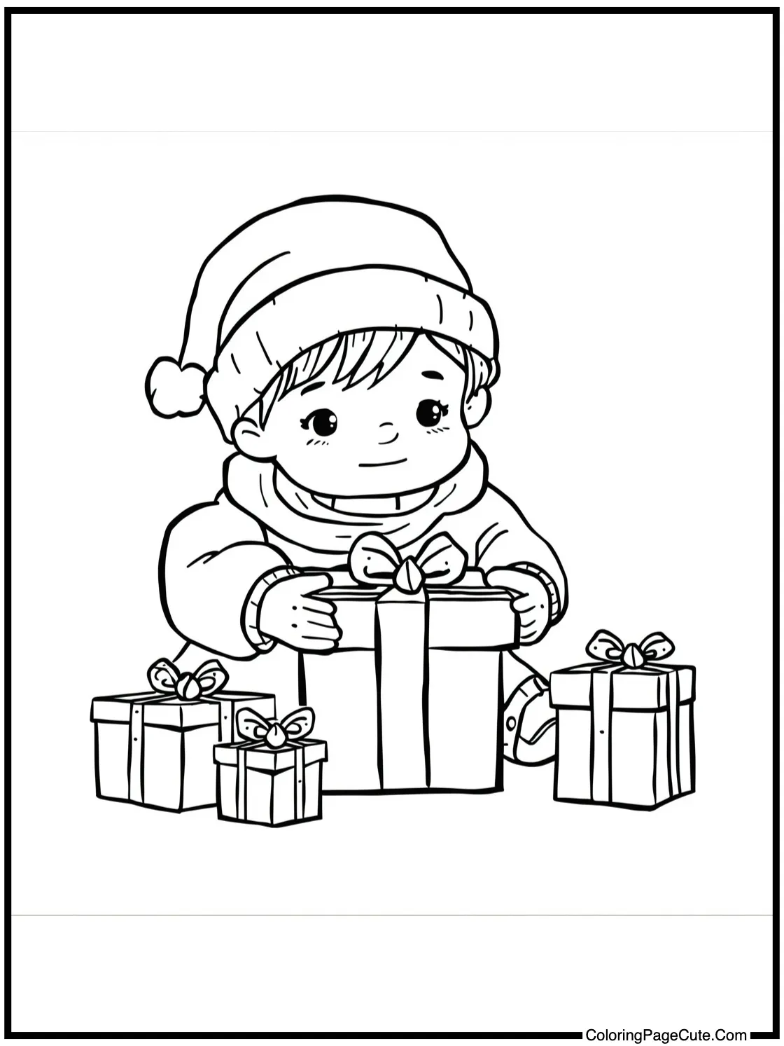 children opening gifts