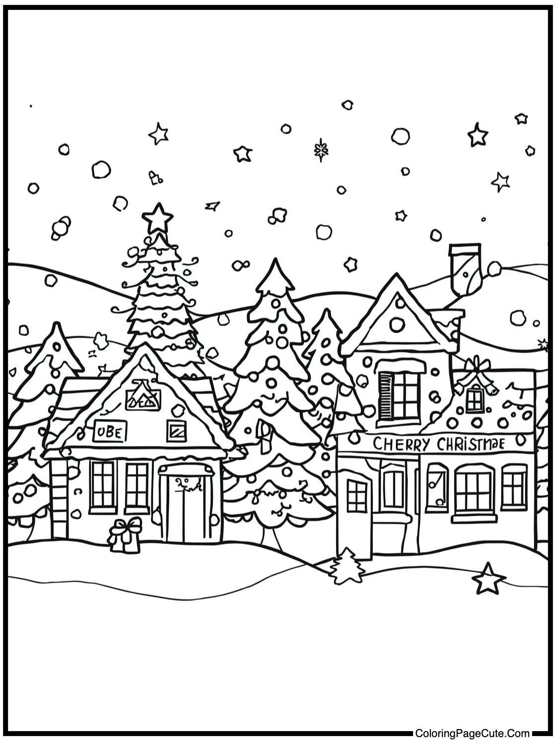 cheerful Christmas village