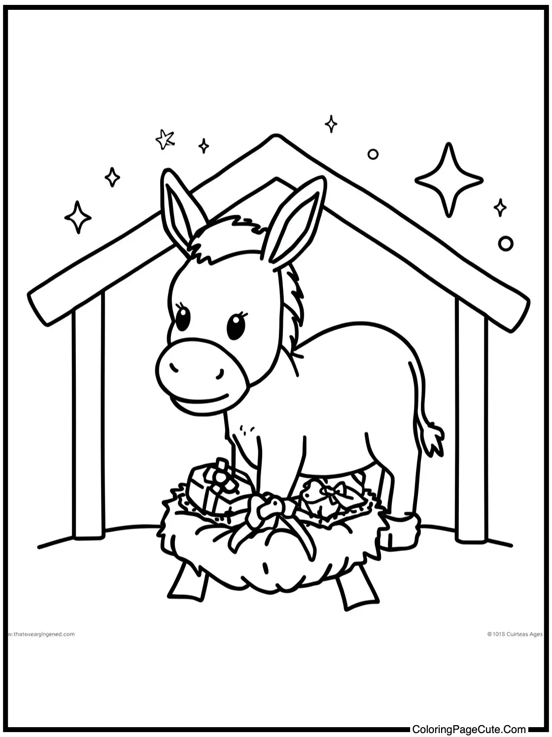 donkey in stable