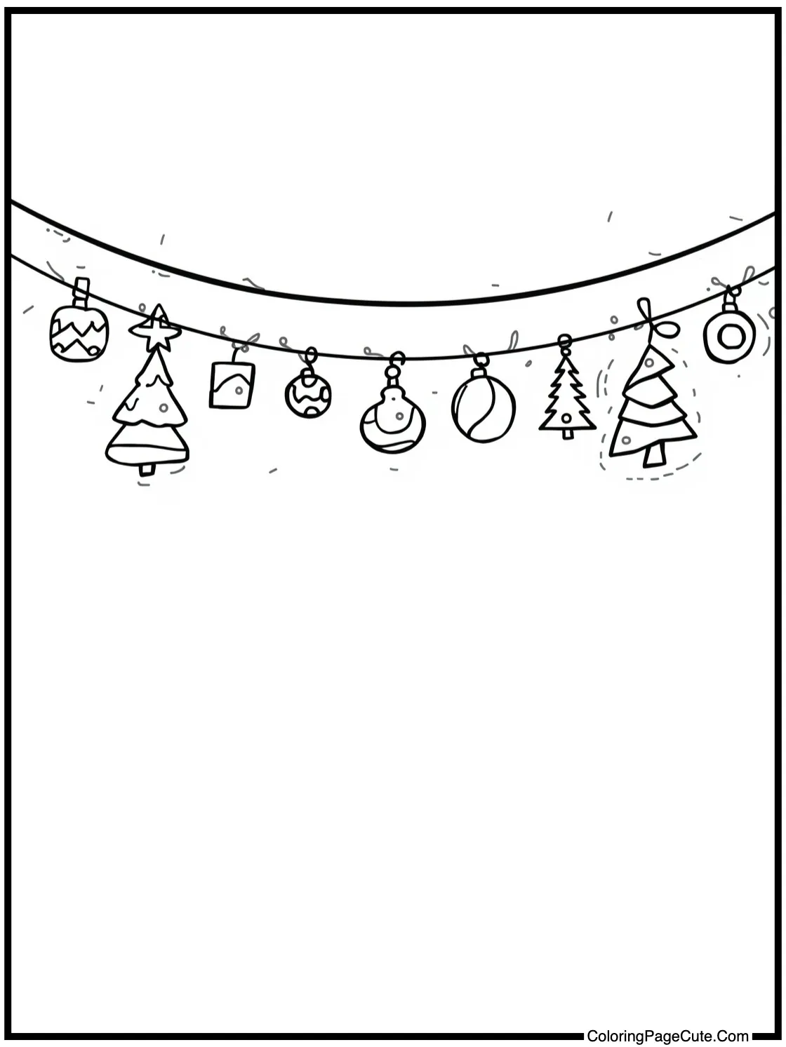 festive garland hanging