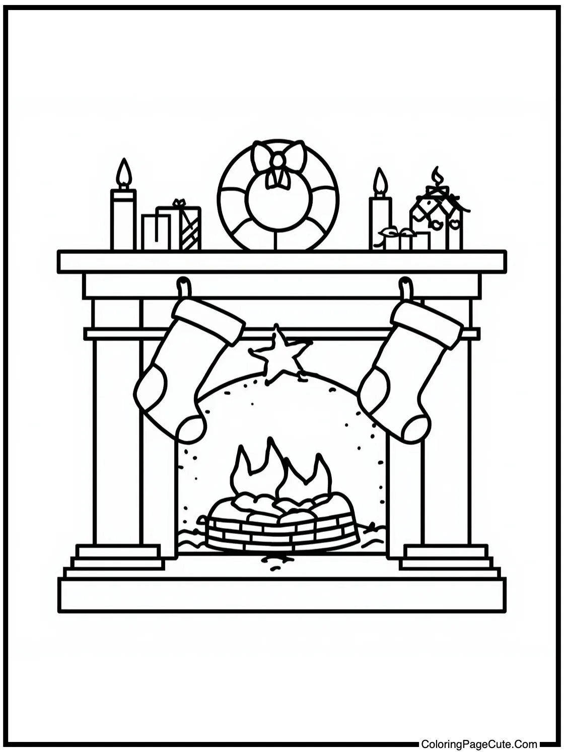 stockings by fireplace