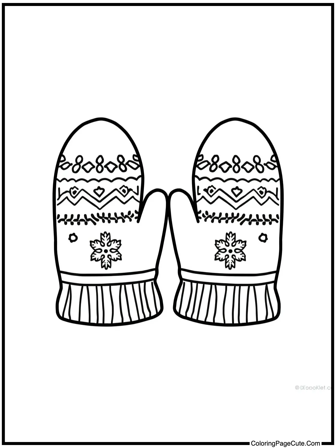 cozy knitted mittens