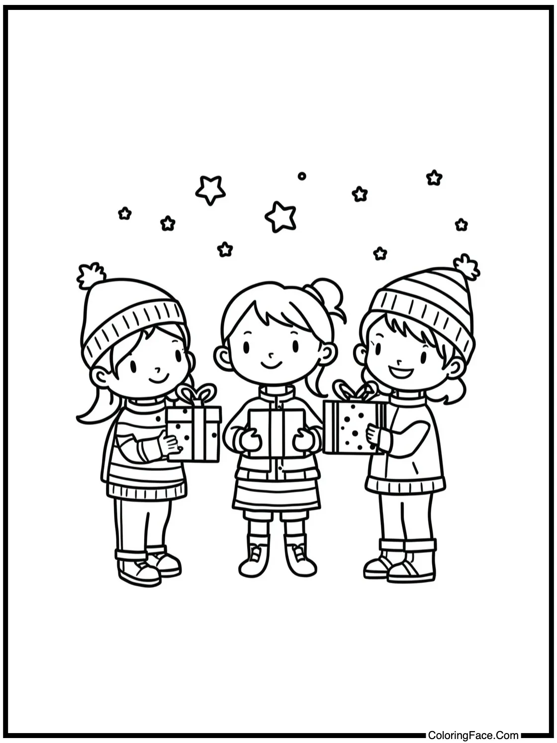 friends exchanging gifts