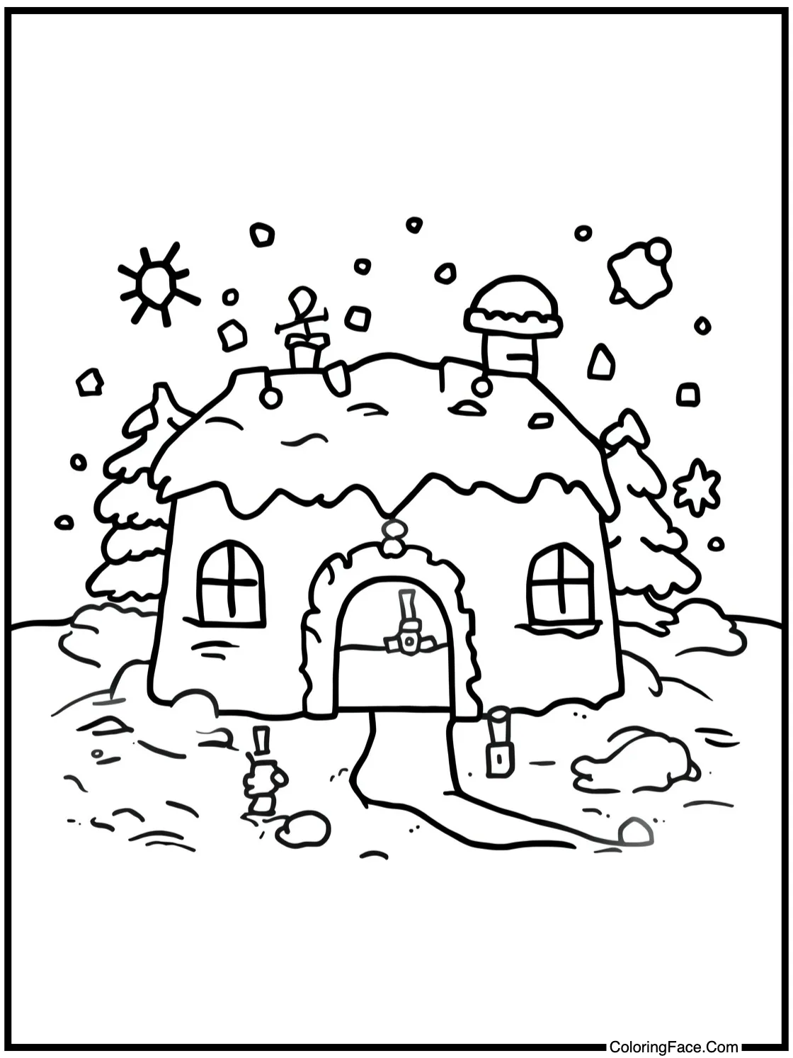 children building snowfort