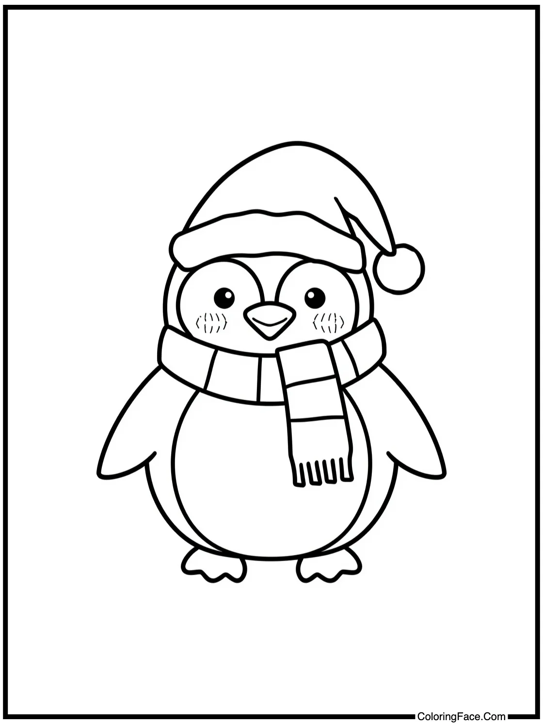 penguin with scarf