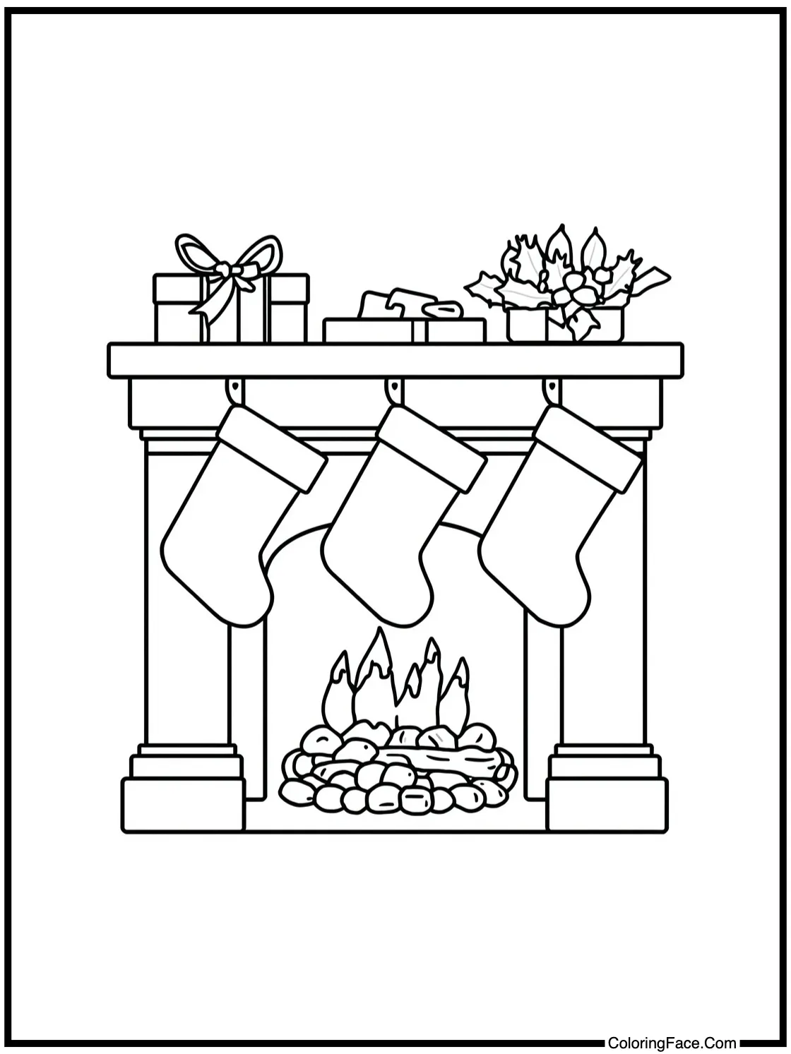 stockings by fireplace