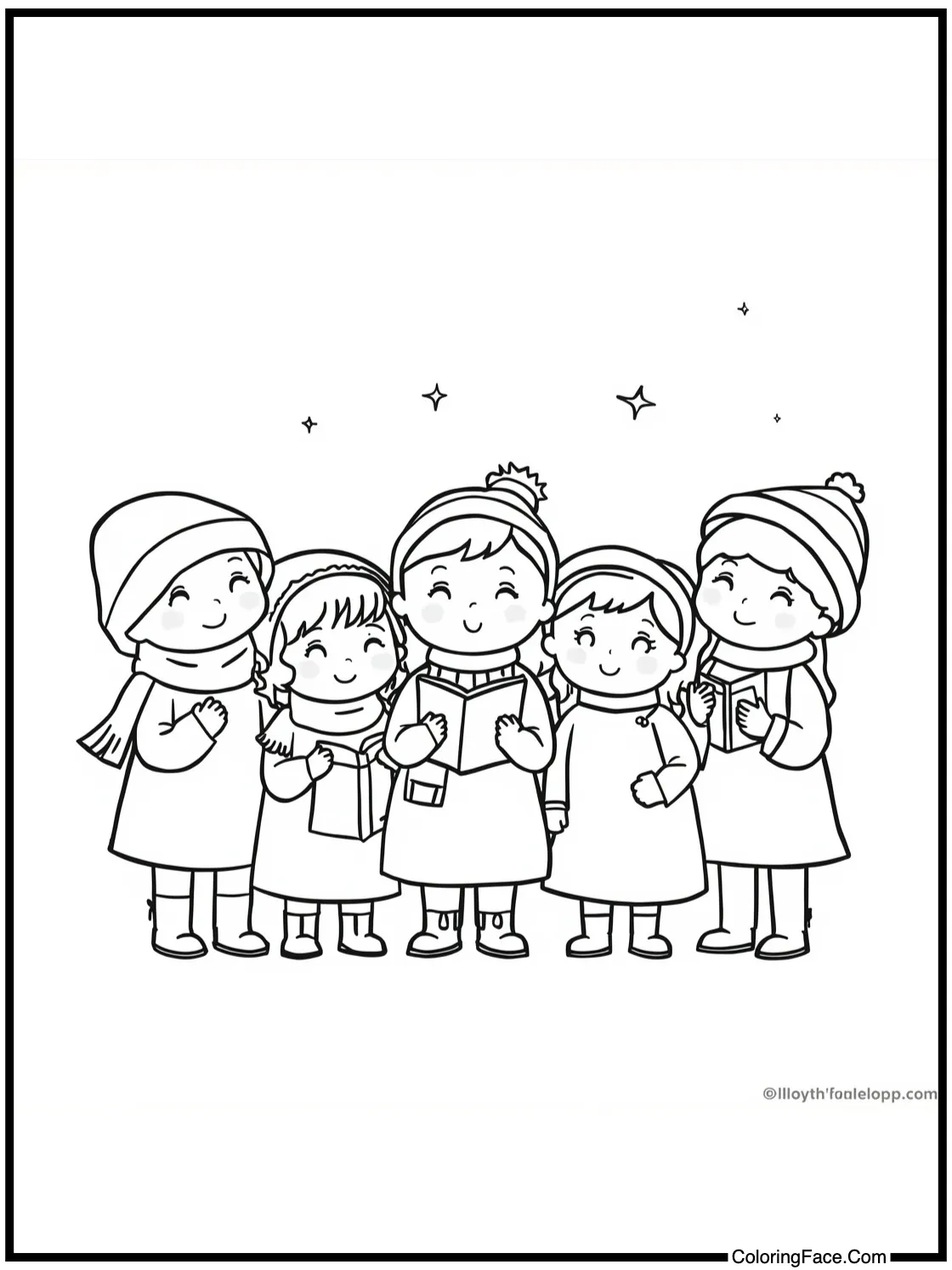 joyful caroling choir