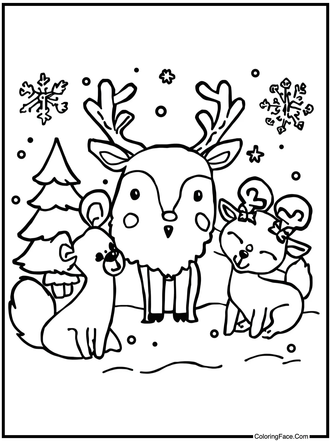 winter forest animals
