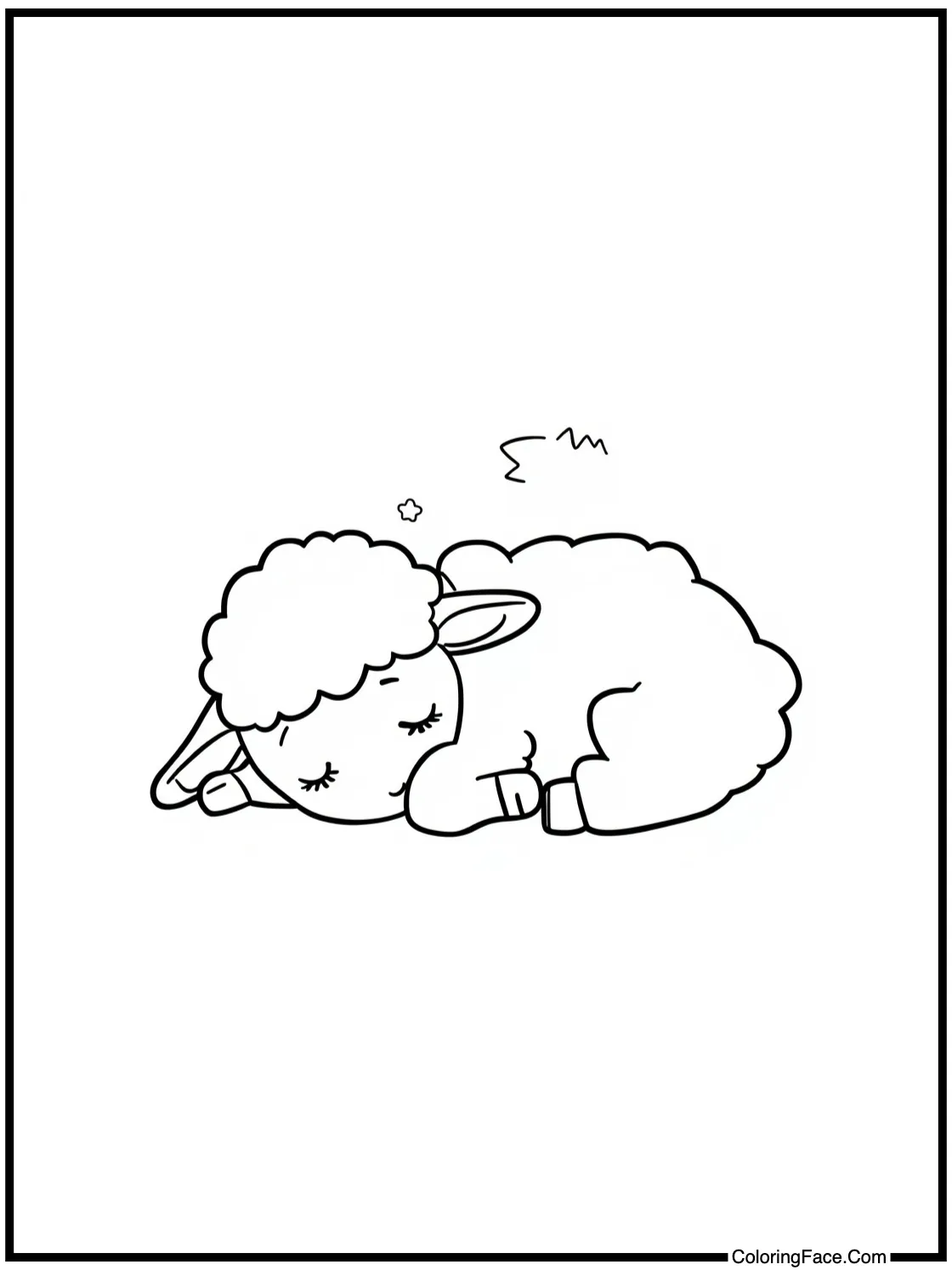 little lamb sleeping