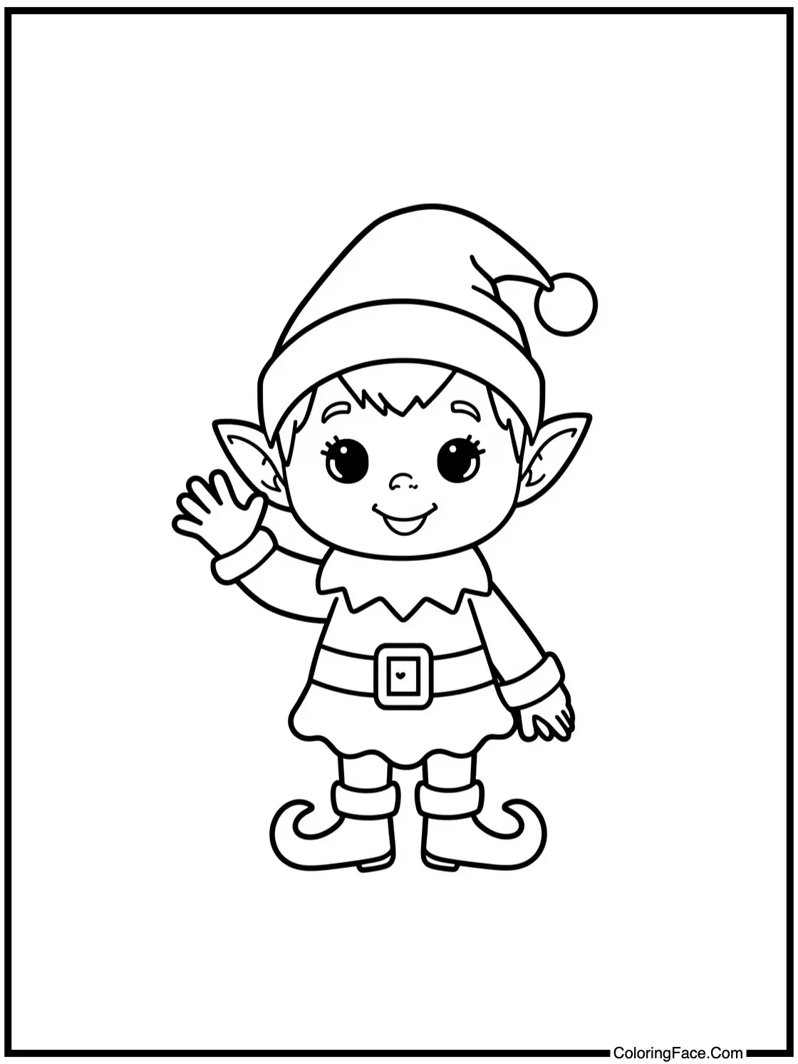 little elf waving