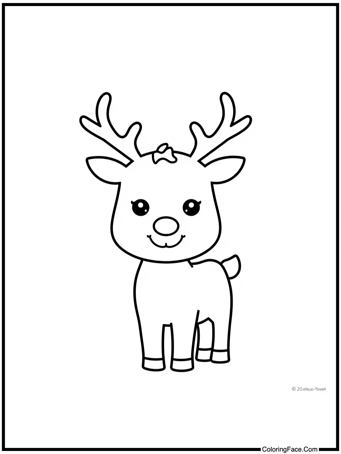 happy Rudolph glowing