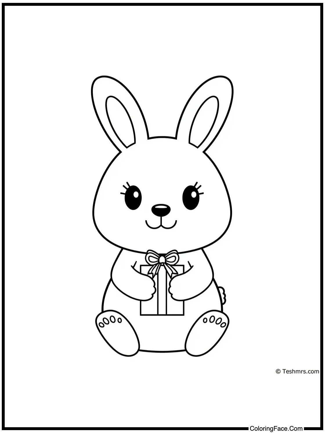 bunny with gift