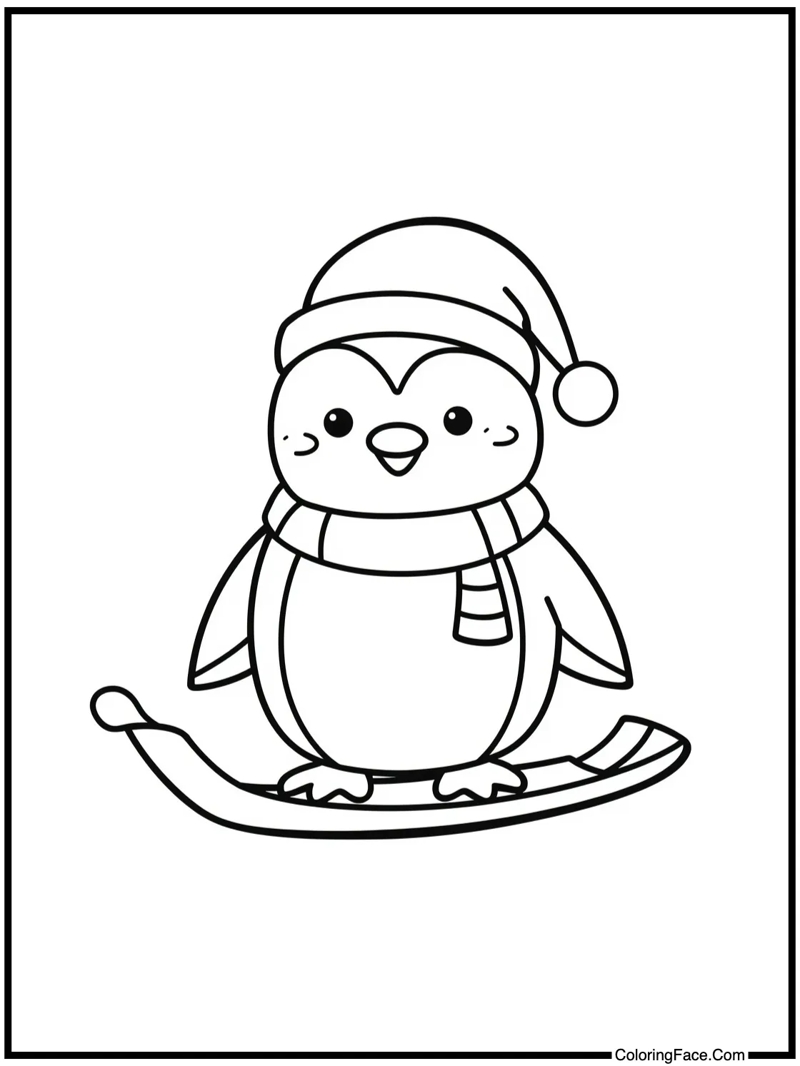 penguin sliding fast