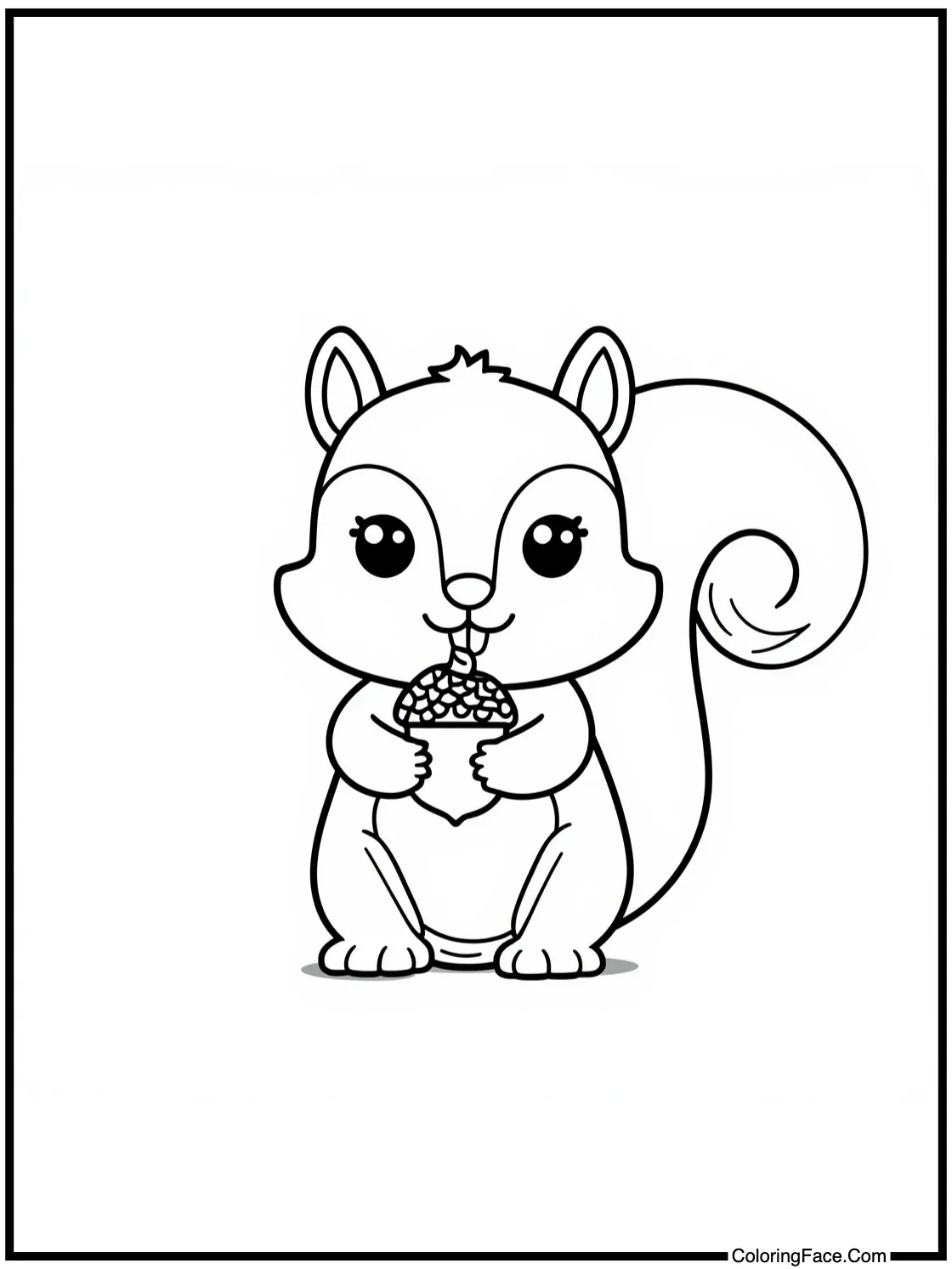 squirrel holding acorn