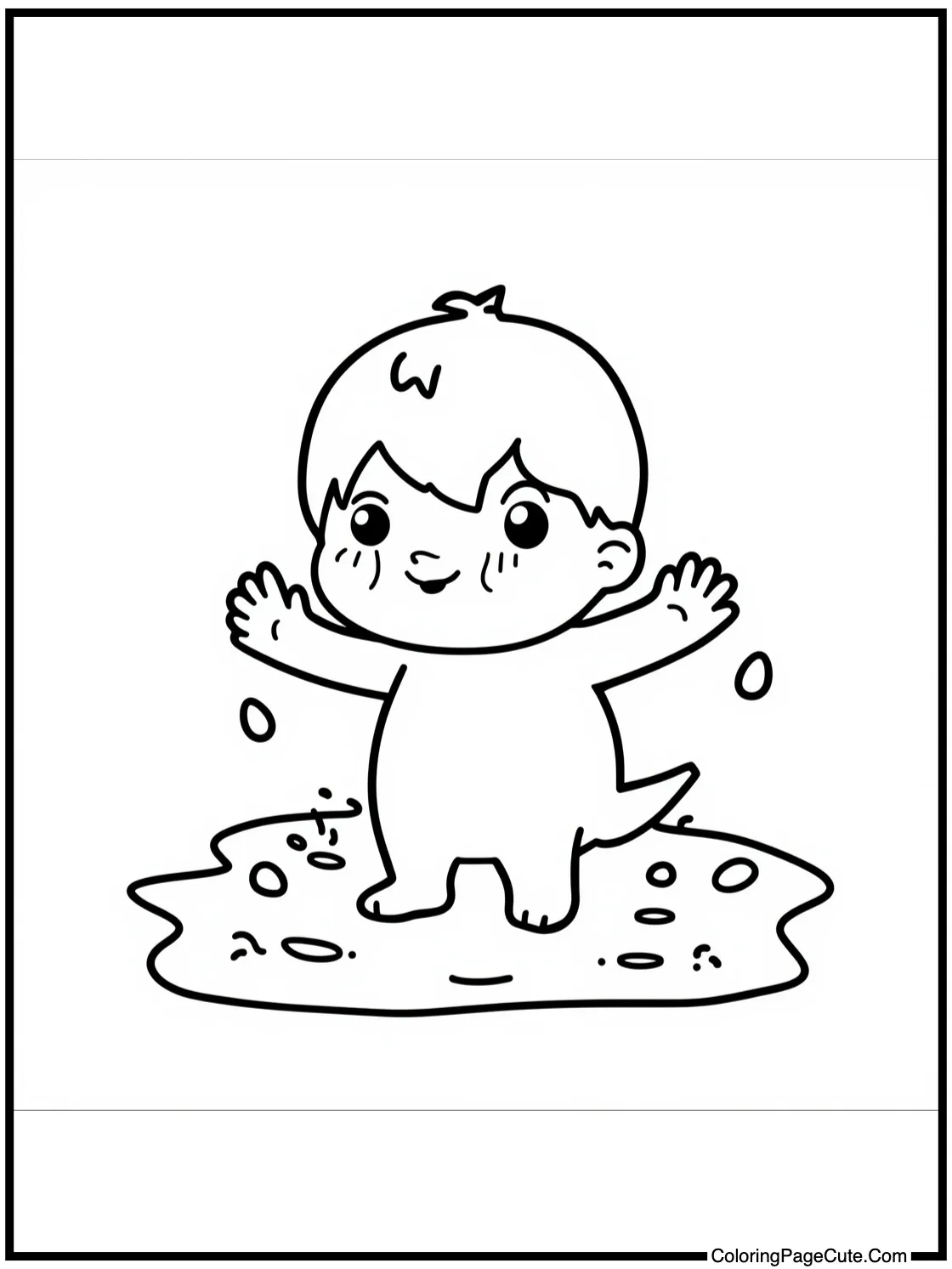 splashing in puddles