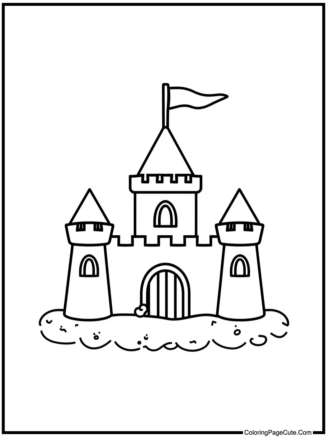 building a sandcastle