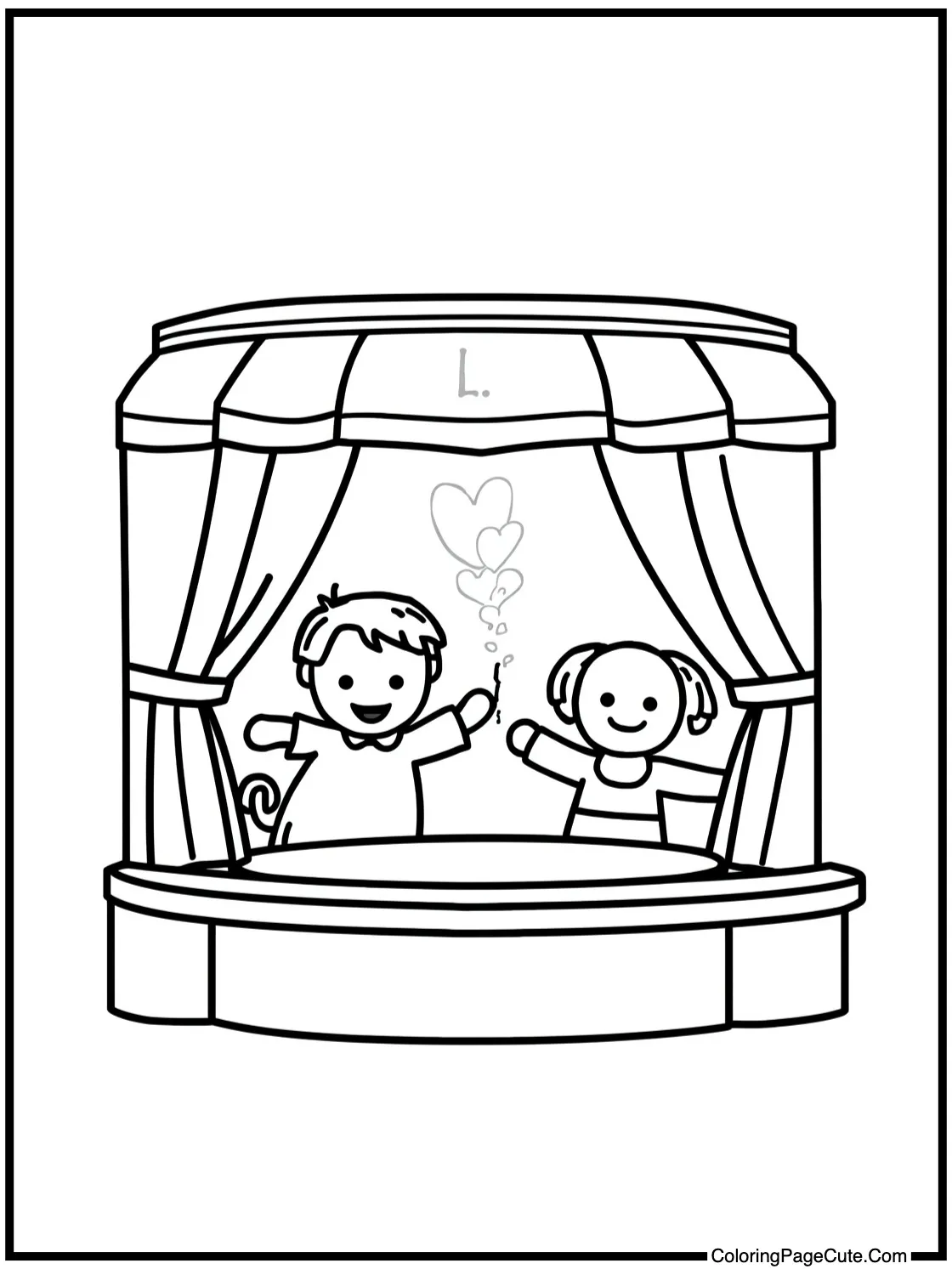 having a puppet show