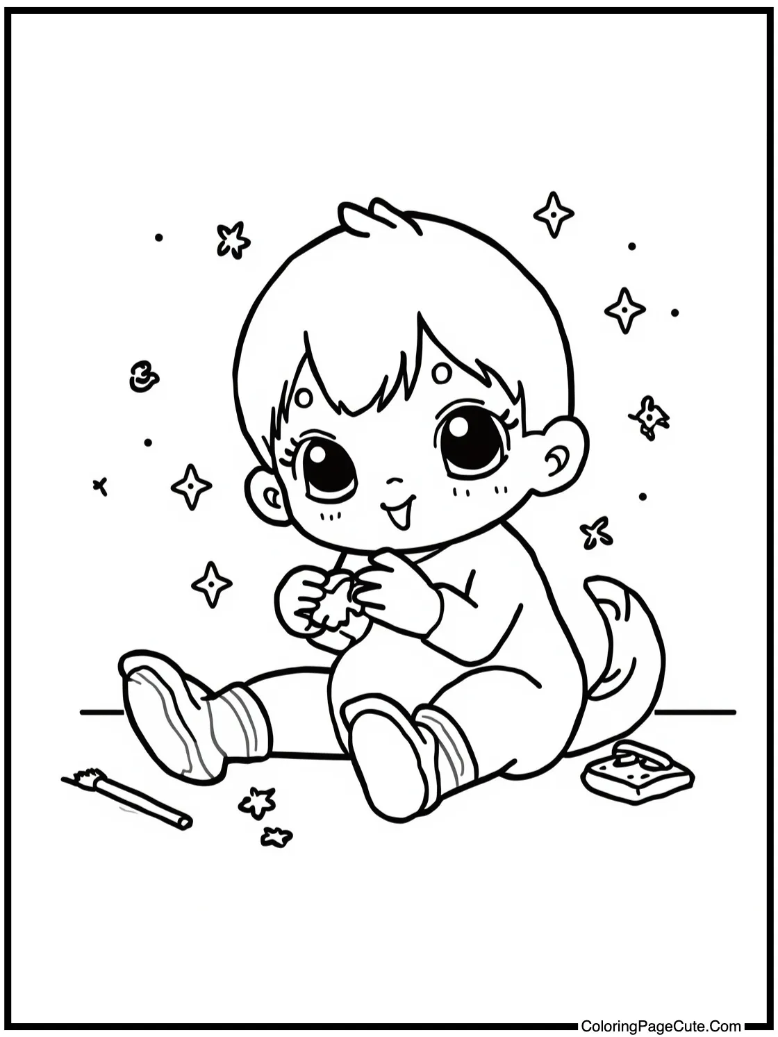 playing with glitter