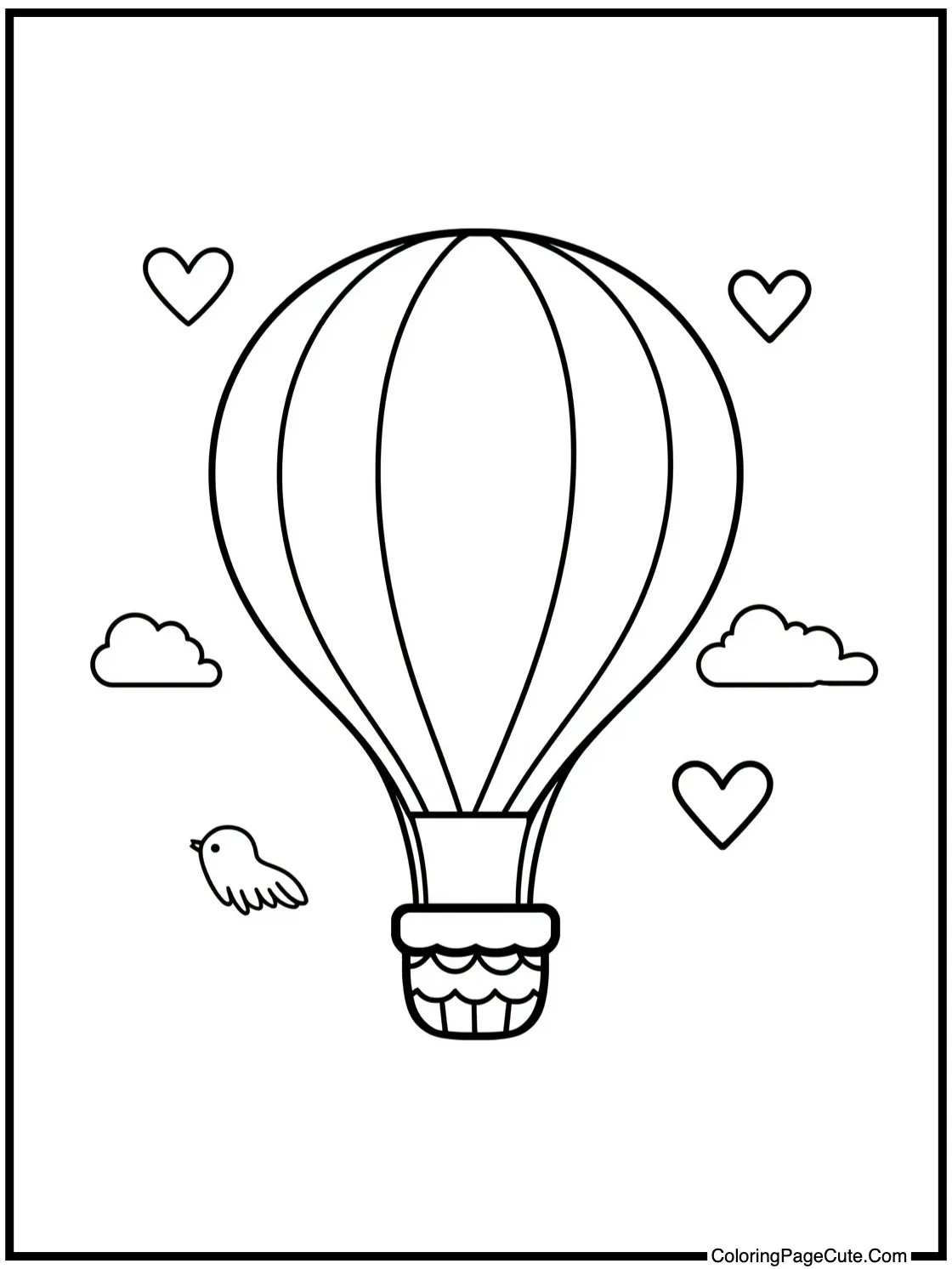 with a hot air balloon