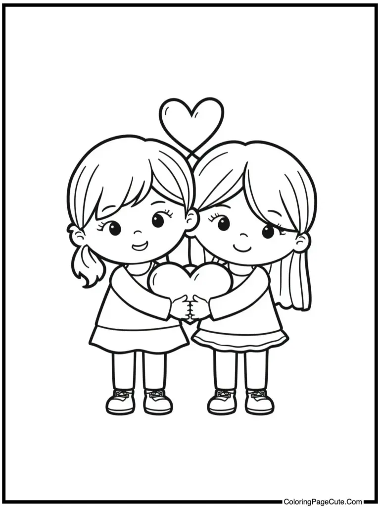 Cute Coloring Pages for Valentines Day