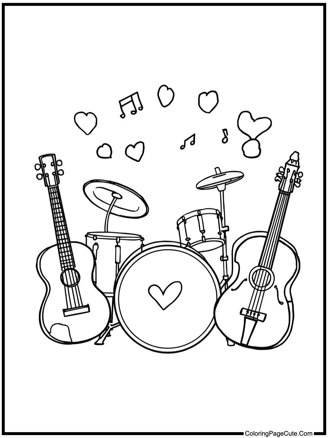 with musical instruments