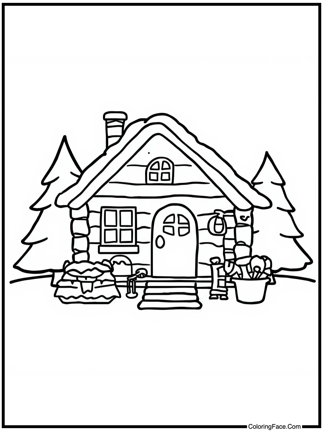 showing a cozy cabin.