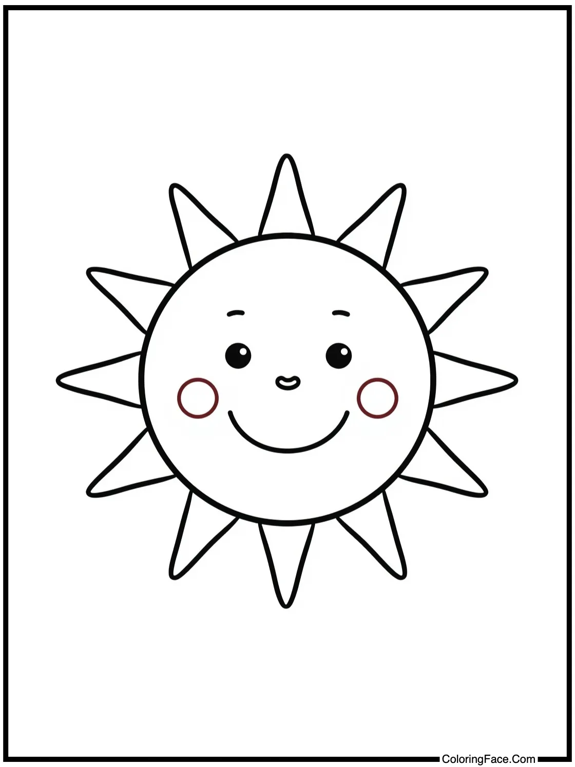 showing a smiling sun.