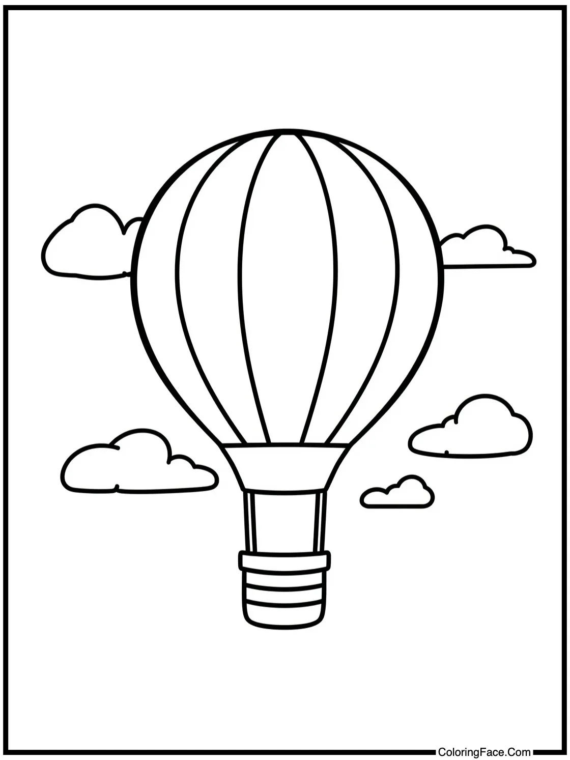 with a hot air balloon.