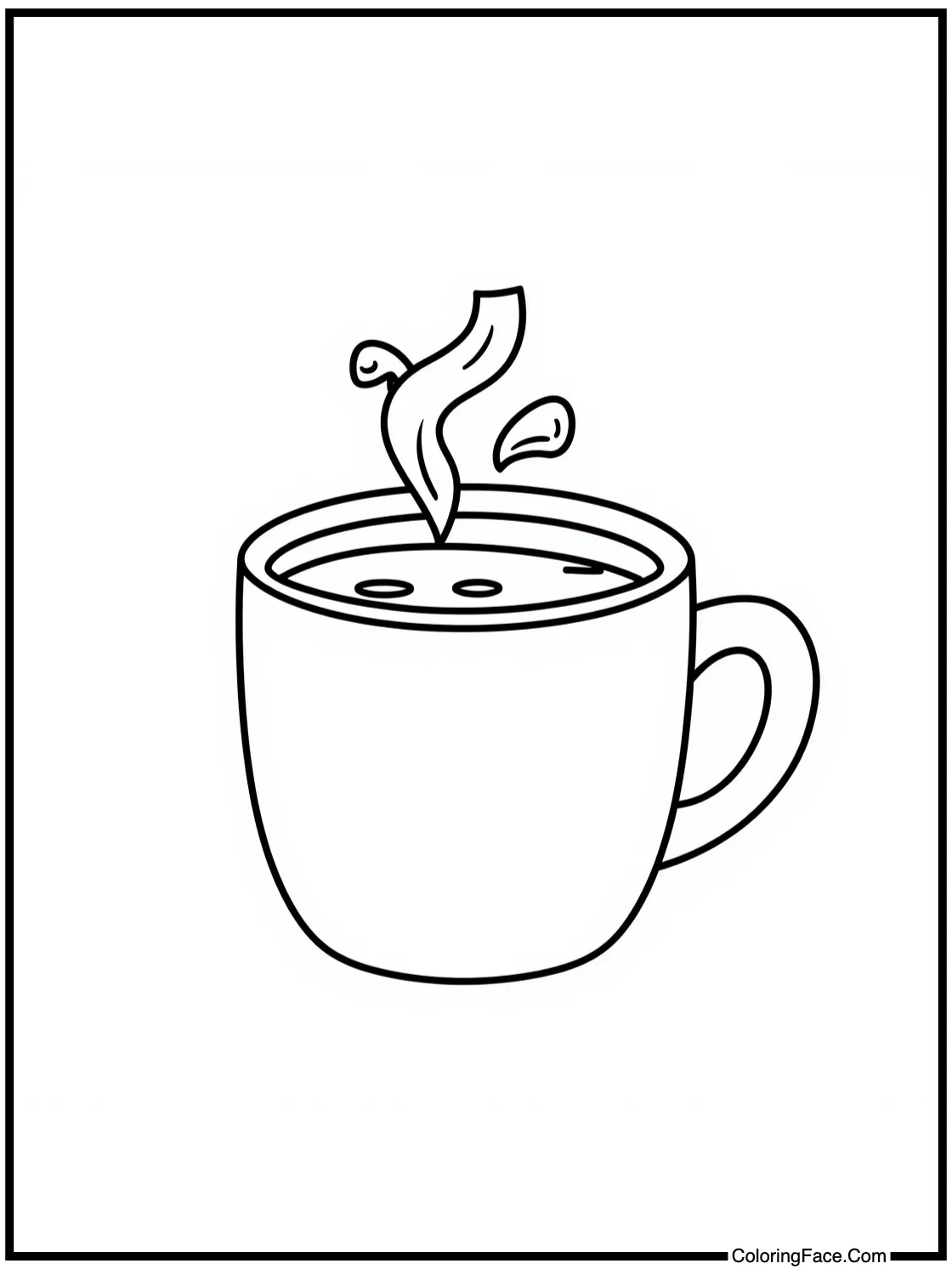 with a steaming cocoa.