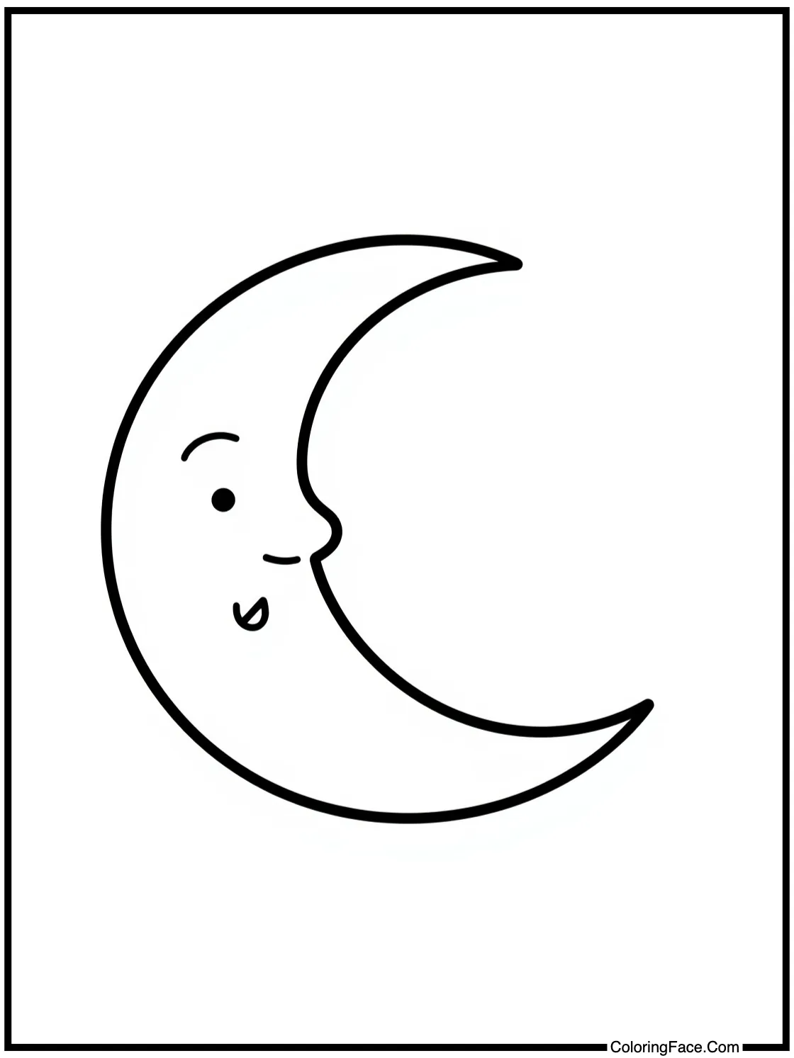 featuring a crescent moon.