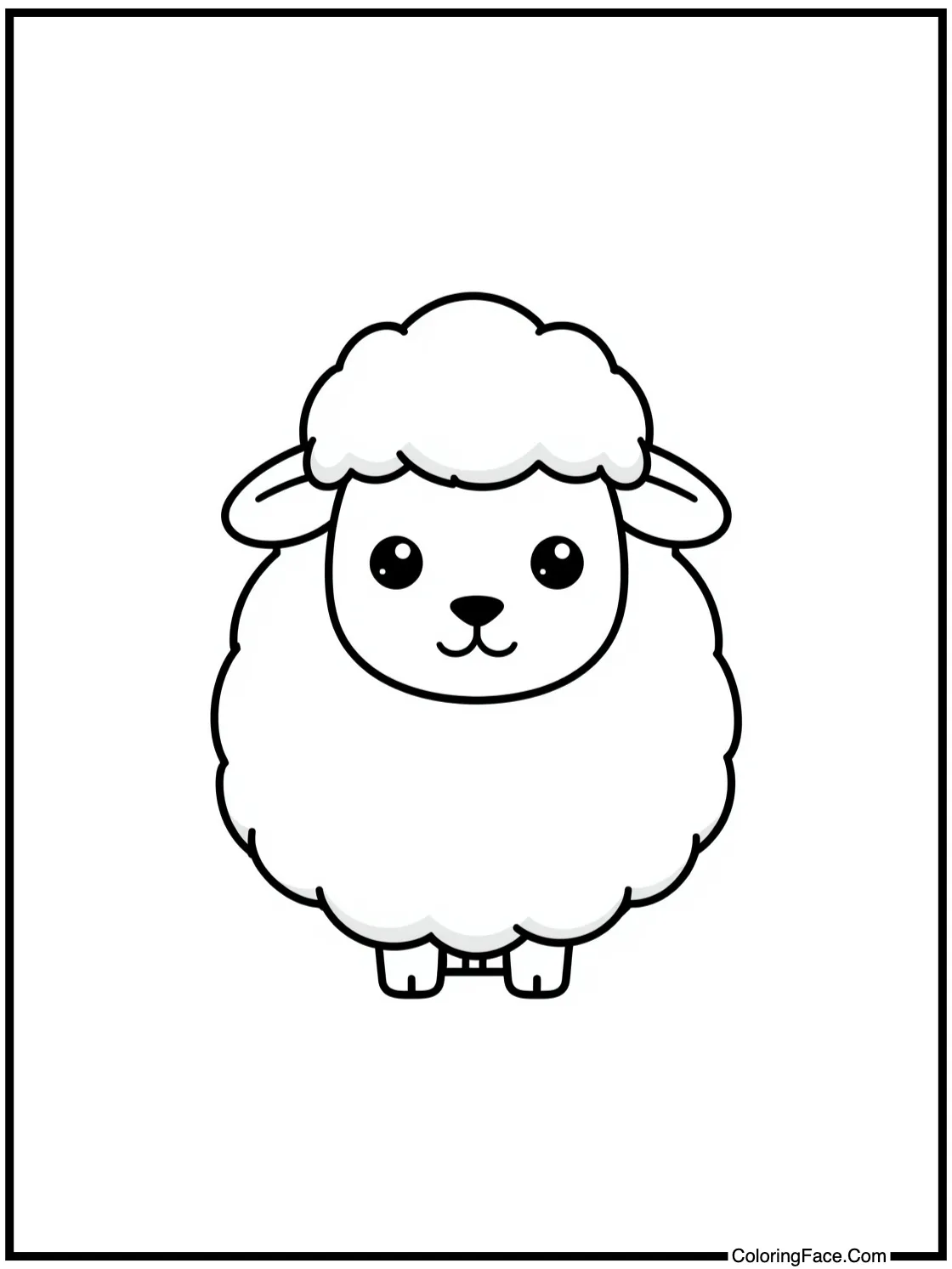 with a fluffy sheep.