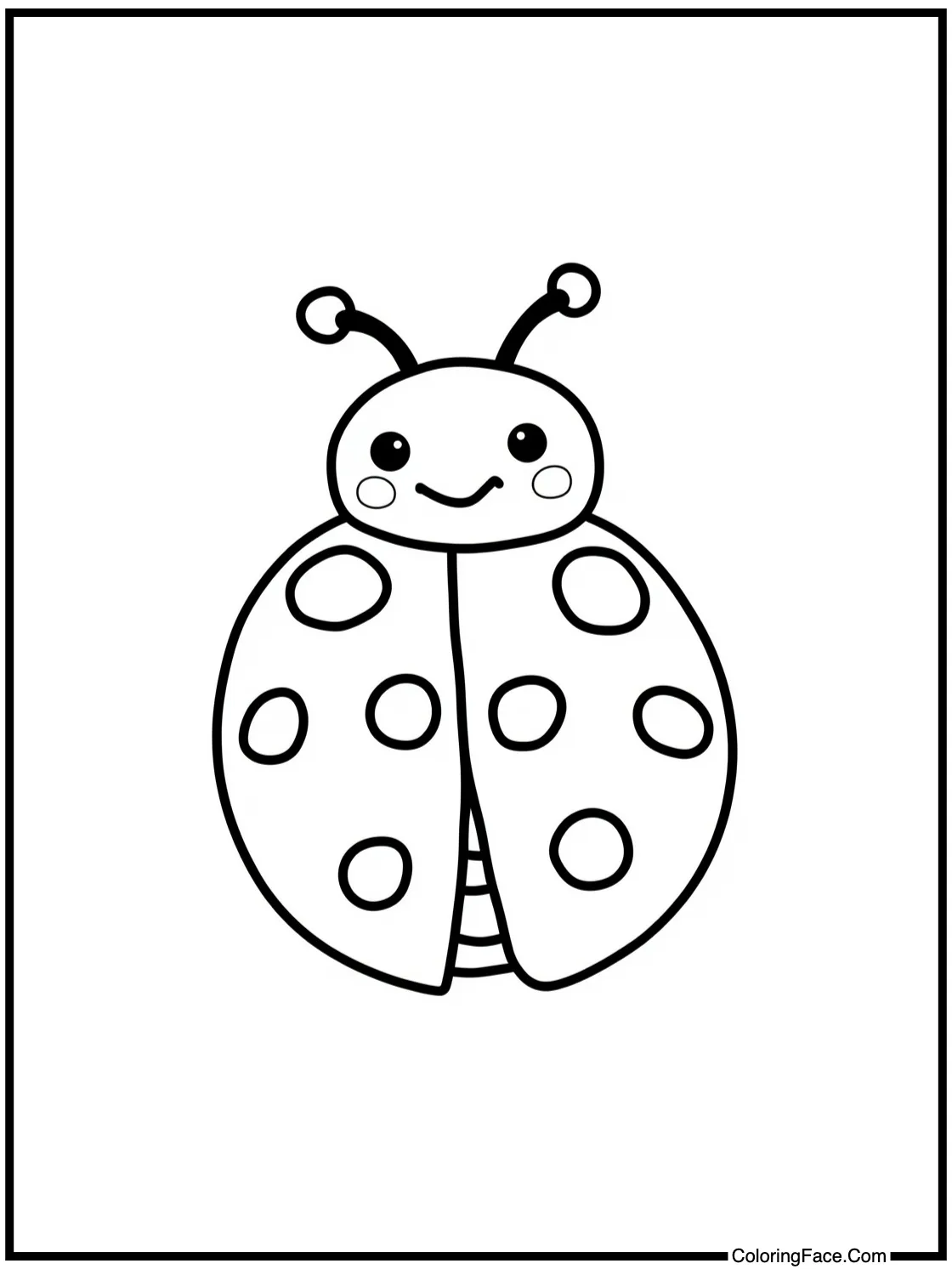 with a happy ladybug.