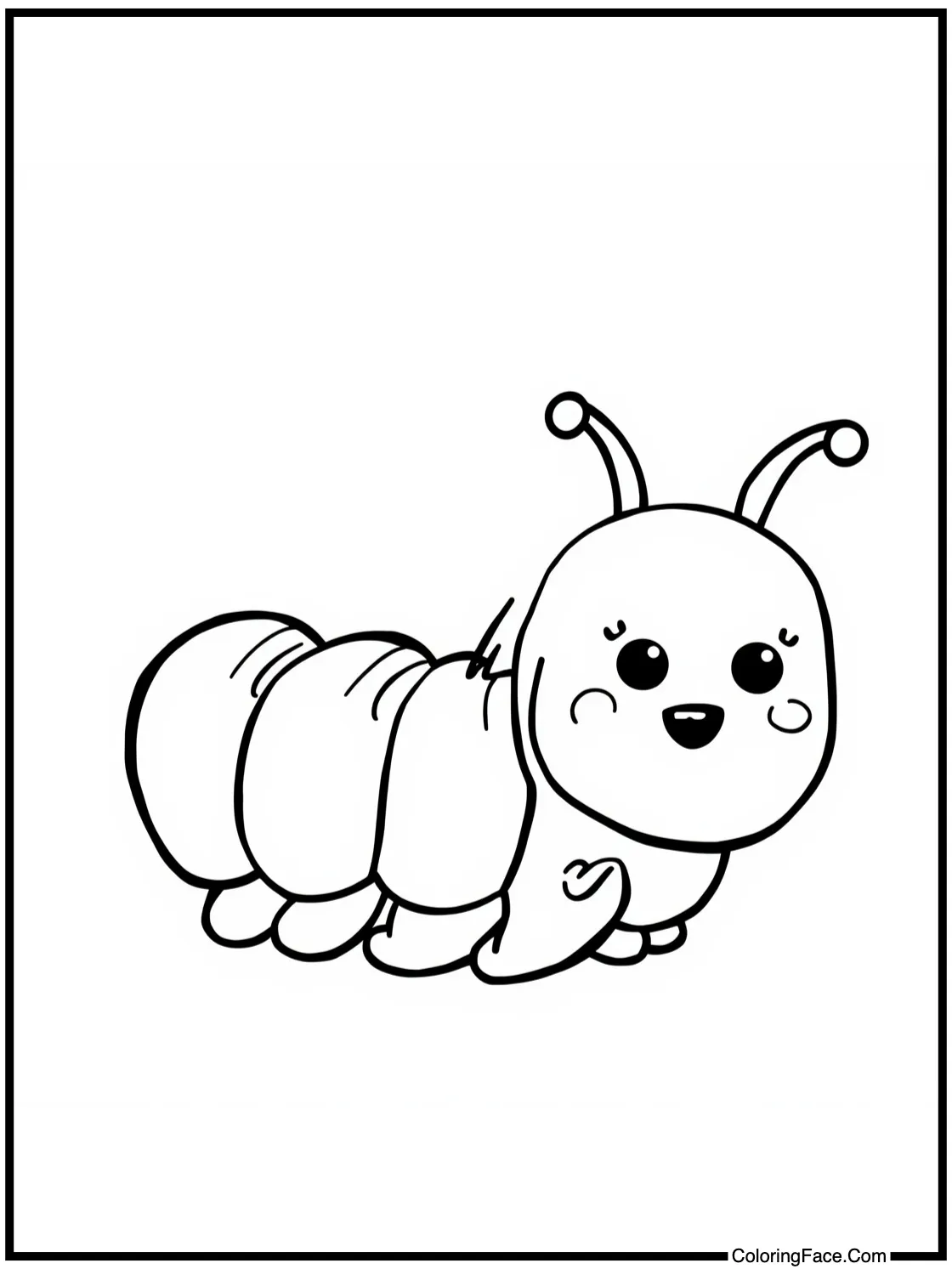 showing a cute caterpillar.