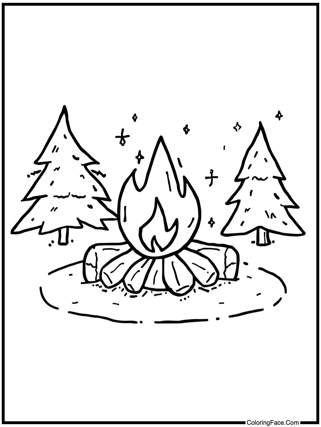 of a sleeping camper.