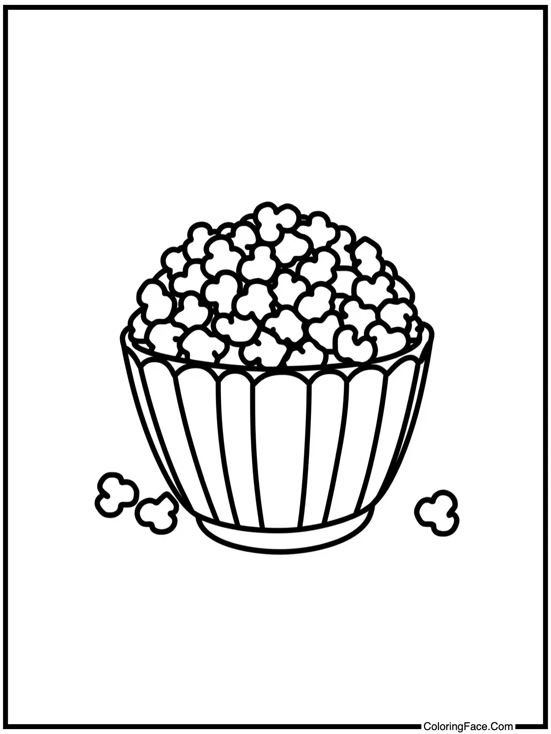 with a bowl of popcorn.