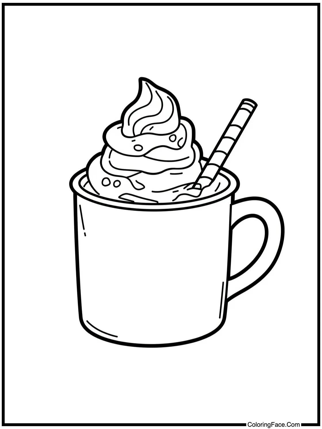 showing a hot chocolate.