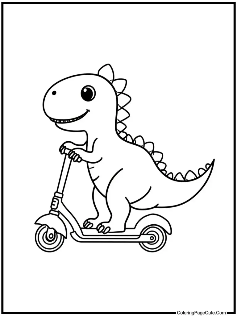 Cute Dinosaur Coloring Pages