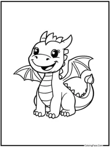 Cute Dragon Coloring Pages