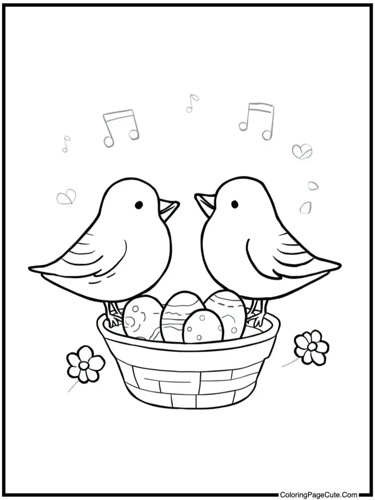 Cute Easter coloring pages