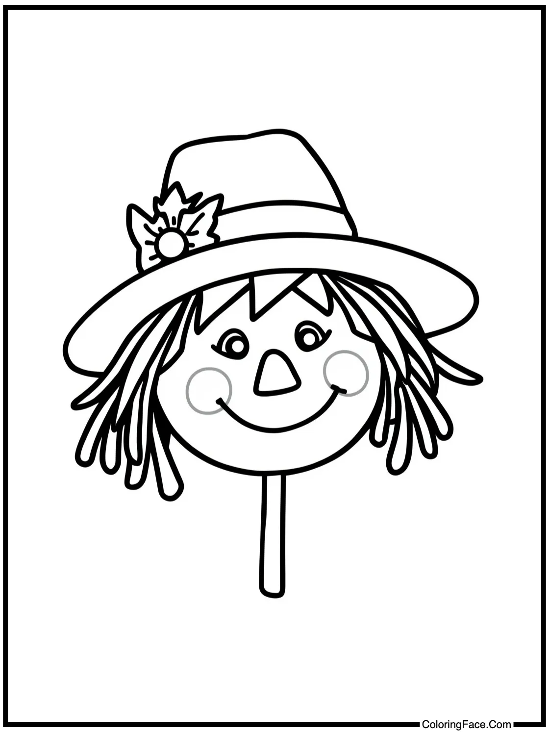 friendly scarecrow smiling
