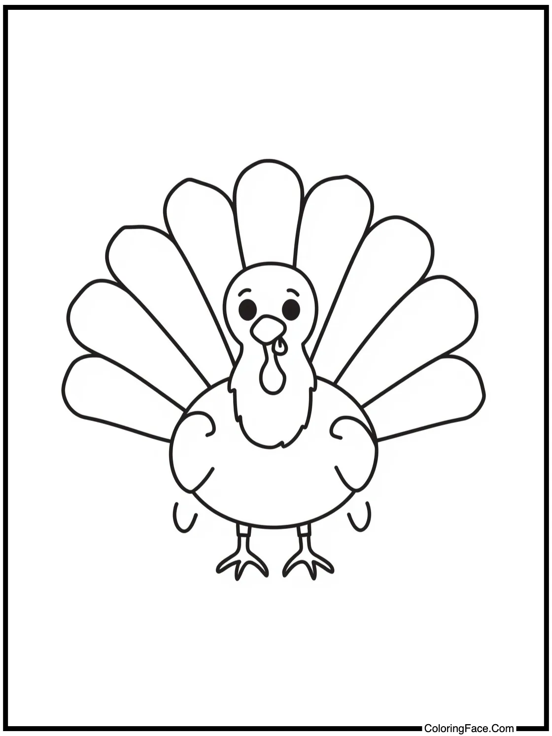 happy turkey drawing