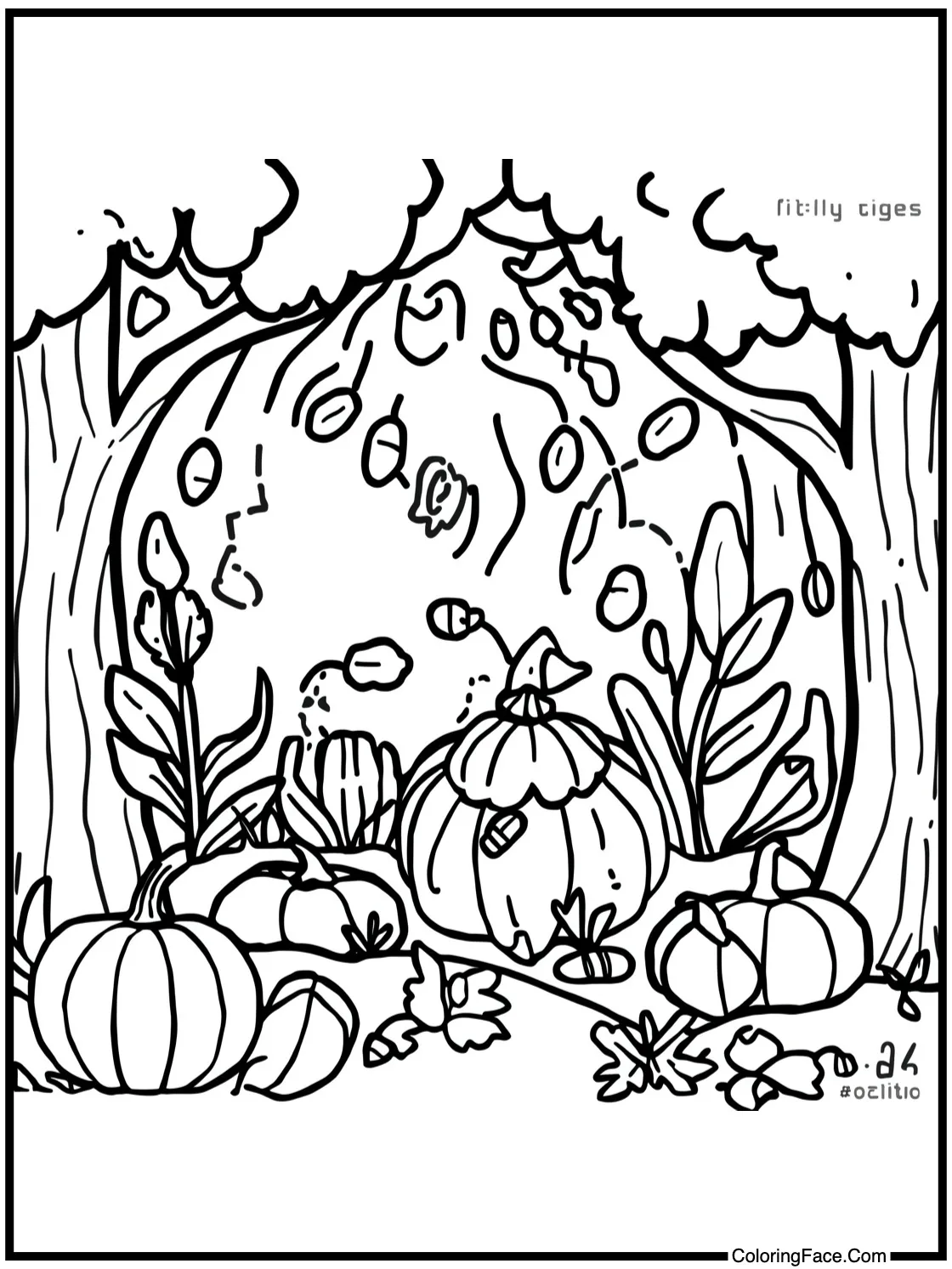 vibrant autumn forest