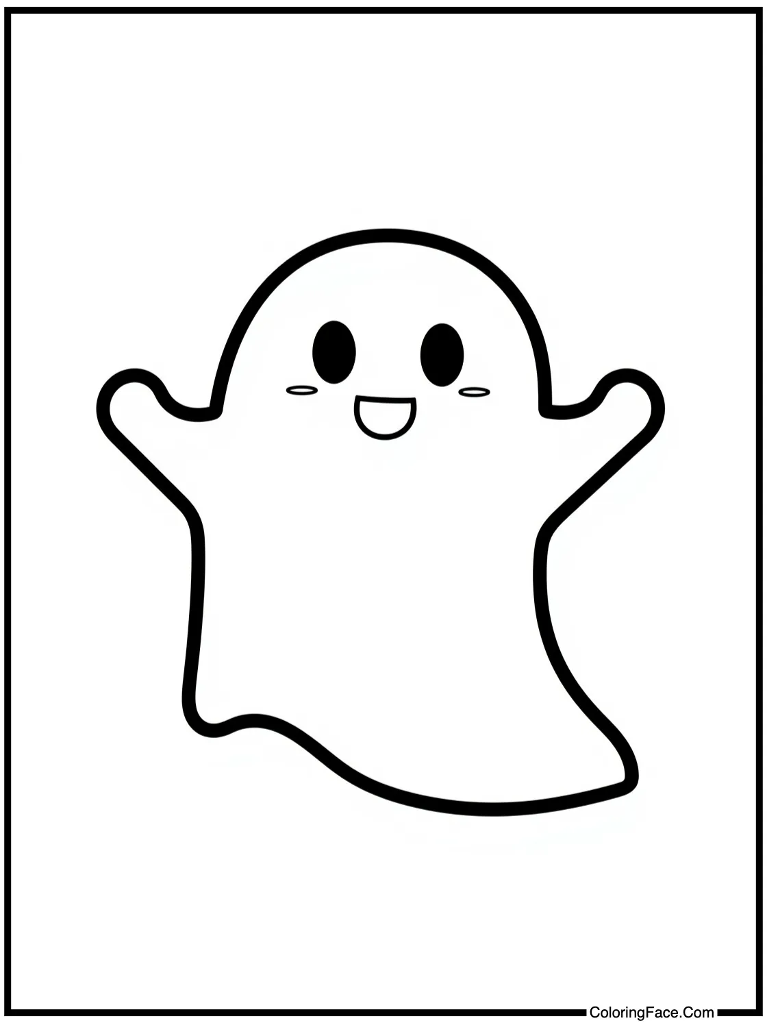 friendly ghost smiling