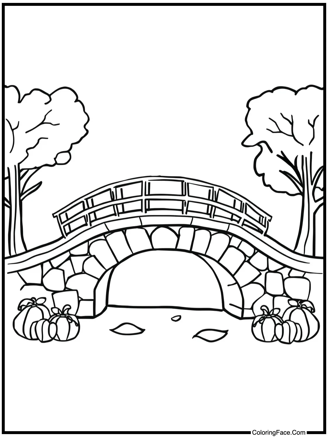 charming fall bridge