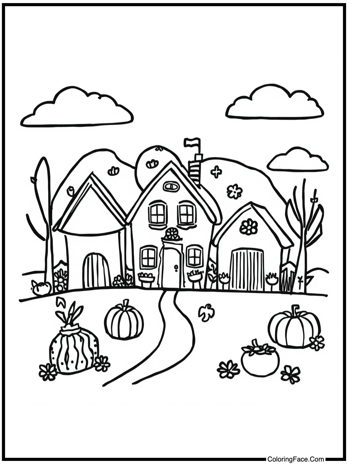 charming fall village